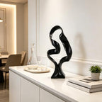 15" Modern Abstract Ribbon Decorative Sculpture, Knot Sculptures,Home Decor,Coffee Table Statues,Dining Living Room Desk Decor（Black） - Image 4