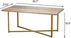 Coffee Table Environment-Friendly Artificial Wooden Tabletop, Easy Assembly - Image 2