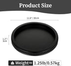 Hanobe Black Decorative Tray for Coffee Table, Round, Beaded Edge - Image 5