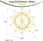 Gold Geometric Sphere Metal Tabletop Decor Sculpture - Image 3