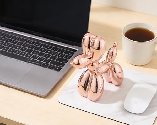 4 Inch Shiny Rosegold Balloon Dog Sculpture - Image 3