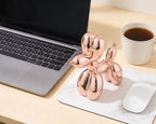 4 Inch Shiny Rosegold Balloon Dog Sculpture - Image 3