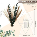Jexine 2 Pcs Hanging Artificial Planters Wall Decor, White, Mixed Plants - Image 2