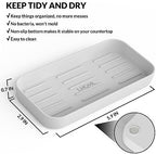 LMQML Soap Dispenser - 2 Pack, Antique Design Thick Glass Hand Soap Dispensers with Sturdy Tray; 304 Rust Proof Stainless Steel Silver Pump, 12Pcs Stickers, for Kitchen, Bathroom - Image 4