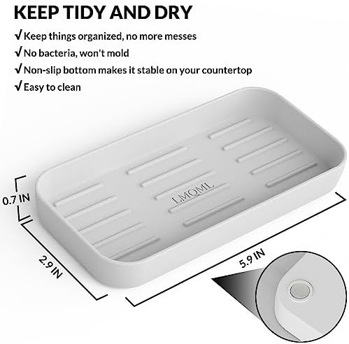 LMQML Soap Dispenser - 2 Pack, Antique Design Thick Glass Hand Soap Dispensers with Sturdy Tray; 304 Rust Proof Stainless Steel Pump, 12Pcs Stickers, for Kitchen, Bathroom - Image 4