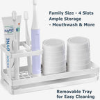 Toothbrush Holders for Bathrooms, 4 Slots Metal Tooth Brushing Organizer - Image 3