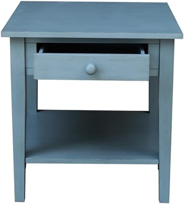 IC INTERNATIONAL CONCEPTS Spencer Blue Wood End Table - Image 8