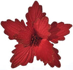 10 PCS Glitter Poinsettias, 8.7" Artificial Christmas Flowers, Dark Red by FuleHouzz