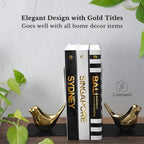 Decorative Books for Home Decor - Black and Gold Foiled Decor Books for Coffee Table - Decorative Hardcover Display Faux Books for Bookshelf – Fashion Designer Books Decor Set of 3 - Image 7