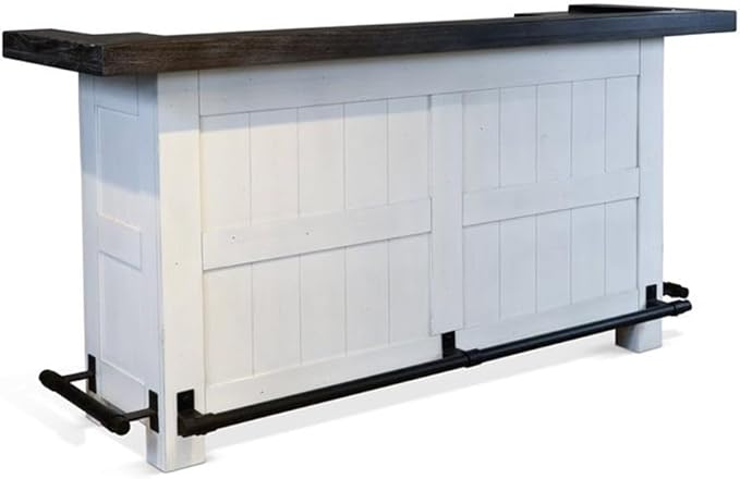 Pemberly Row 78" Farmhouse Wood Bar Unit - Image 6