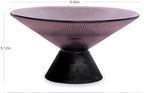 Tapered Glass Decorative Bowl(Purple), 9.8 Inches Handblown Glass Bowl with Modern Two-Tone Cone Shape,Decorative Fruit Bowl for Home Decor, Table Centerpiece, Kitchen Island, and Dining Decor - Image 5