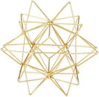 Gold Geometric Sphere Metal Tabletop Decor Sculpture by YiLifebes-EasytoLife