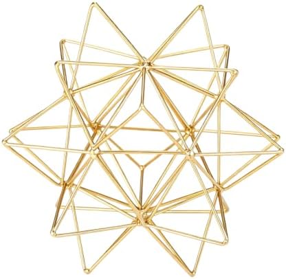 Gold Geometric Sphere Metal Tabletop Decor Sculpture by YiLifebes-EasytoLife