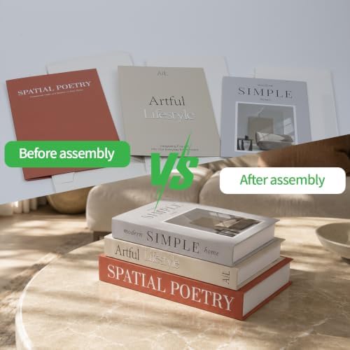 3 PCS Faux Decorative Books for Home Decor-Coffee Table Books Decor-Aesthetic Fake/Faux Books (Natural Spaces Artful Simple) - Image 6
