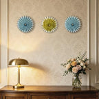 Metal Wall Sculpture, 11.4'' Distressed Radial Sunburst Wall Art Decor - Image 4