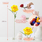 12 Pcs Artificial Rose Flowers, Silk Roses with Long Stems, Realistic Fake Roses for Wedding Centerpiece Party Home and Office DIY Decor, Yellow - Image 2