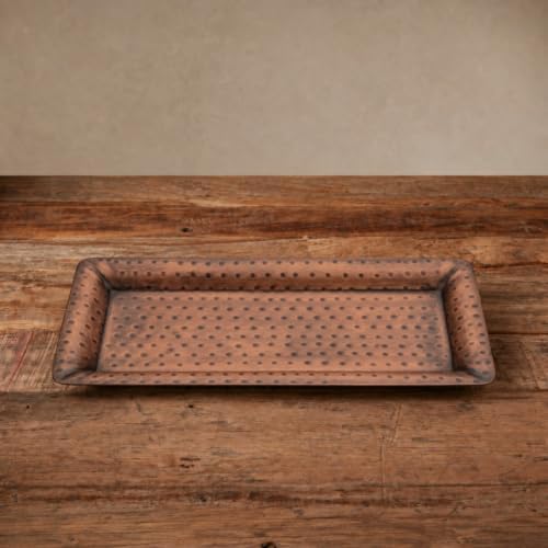 Monarch Abode Decorative Tray – 12-Inch Hand Hammered Antique Copper Metal Bathroom Tray Countertop Vanity Trays Organizer, Perfume Plate for Dresser, Kitchen Countertop Small Fruit Platter, Pack of 2 - Image 2