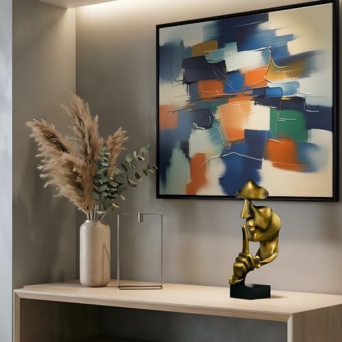 Gold Modern Abstract Art Thinker Statues – Home Office Desk Decor, Living Room Coffee Table Bookshelf Accent Sculpture, Bedroom Nightstand Minimalist Figurine Gift for Men Women - Image 3