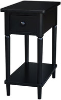 IC INTERNATIONAL CONCEPTS Solid Wood Narrow Side Table in Black by InternationalConcepts