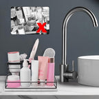 Hair Tool Organizer, Movable Hair Dryer Holder, Hair Styling Tools Storage for Vanity, Bath Counter Organizer, Bathroom Trays for Hair Toiletry, Makeup (12" x 7.7" x 5.8", Marble-Black) - Image 6