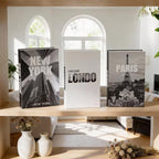 3 PCS Faux Decorative Books for Home Decor-Coffee Table Books Decor-Aesthetic Fake/Faux Books (3-Paris London New York Shipaitu 2-liti) - Image 3