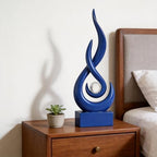 Modern Abstract Art Table Decoration,Resin Flame Statue Modern Centerpiece Ornaments for Living Room Great Gift Idea Home Decor,Collectibles (Pure Blue) - Image 7