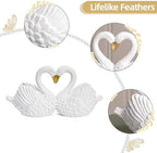 Small Swan Figurines Home Decor,Mini White Decor Animal Statues - Image 4