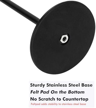 Exilon Black Hand Towel Holder Stand for Bathroom Vanity Countertop Stainless Steel T-Shape Freestanding Towel Rack Stand Towel Bar for Bathroom Kitchen (Black Matte) - Image 7