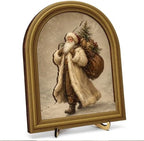 Christmas Decor Vintage Winter Santa Claus Wall Art Sign Table Decor by Unknown