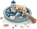 Hanobe Coastal Decorative Tray, Farmhouse Plate for Beach Table Decor by Hanobe