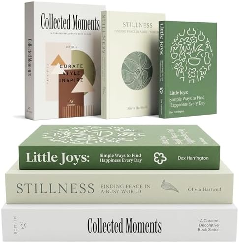 MESMOS Decorative Books for Shelves, Coffee Table Decor Faux Books for Decoration, Works as a Hidden Storage Box, Magnetic Closure, Linen Texture, Packaged in another Aesthetic Fake Book (Mindfulness) by MesmorizingMemoriesMoments