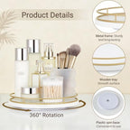 Mkono Makeup Perfume Organizer Tray, 360 Rotating Skincare Cosmetic Storage - Image 6