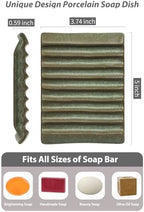 Zoeeker Soap Dish, Ceramic Bar Soap Holder for Shower with Self Drain - Image 3
