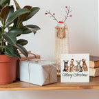 Merry Christmas Dog Wooden Box Sign Desk Decor, Dog Lover Mom Dad Gifts, Christmas Holiday Puppy Wood Block Sign for Home Office Desk Table Shelf Wall Decorations, 5x5 Inch - Image 2