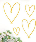 Pangda 4 Pieces Gold Metal Heart Wall Decor Ornaments, Gold by Pangda