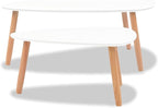Scandinavian Style Coffee Table Set, Minimalist Pine and MDF Side Tables - Image 8