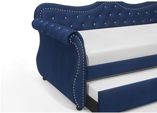Modern Luxury Upholstery Crystal Tufted Trundle - Image 6