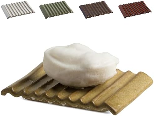 Zoeeker Soap Dish for Shower with Self Drain, Ceramic Bar Soap Holder by LAUCHUH