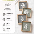 Tide and Tales 3D Botanical Leaf Wall Art, Set of 4, Bedroom Wall Art - Image 2