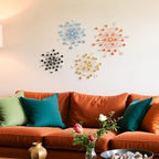 Blulu 4 Pcs Starburst Wall Decor, Mid Century Wall Art, Bling Metal Decor - Image 4