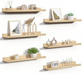 upsimples Floating Shelves for Wall Decor Storage, Natural, 6Pcs, 23.6'' by upsimples
