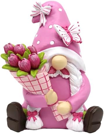 Pink Gnomes Decorations for Home Office Pink Outdoor Decor Gifts by AllaboutGnomesDecor