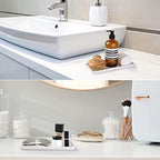 Gurygo 2 Pack 8"/10" Bathroom Trays, Ceramic Vanity Trays for Bathroom, Small Ceramic Tray, Kitchen Soap Tray for Kitchen Counter (White,Set/2) - Image 4