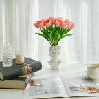 Mandy's 12pcs Artificial Light Pink Open Tulips - Image 6