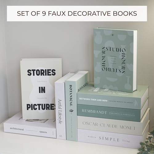Beautiful Decorative Books - Set of 9 Boxes for Coffee Table Decor - Image 3
