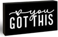 3x5 Encouragement Wooden Block Sign, You Got This, Black Background by EXW