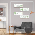 4 Pcs Green Bow Wall Decor, Light Green Coquete Room Decor for Teen Girls, Inspirational Positive Affirmations Wall Wooden Hanging Sign Bathroom Art - Image 7