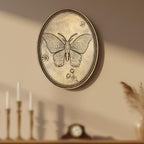 Vintage Butterfly Wall Sculpture, Antique Wall Decor, Gold Wall Art, Hanging Decoration with Embossed Butterfly Design, Vintage Decoration for Living Room Bedroom and Hallway, Housewarming Gift - Image 5