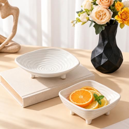 Decorative Bowl 8.3", Ceramic Key Bowl for Entryway Table - Image 6