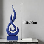 Modern Abstract Art Table Decoration,Resin Flame Statue Modern Centerpiece Ornaments for Living Room Great Gift Idea Home Decor,Collectibles (Pure Blue) - Image 2